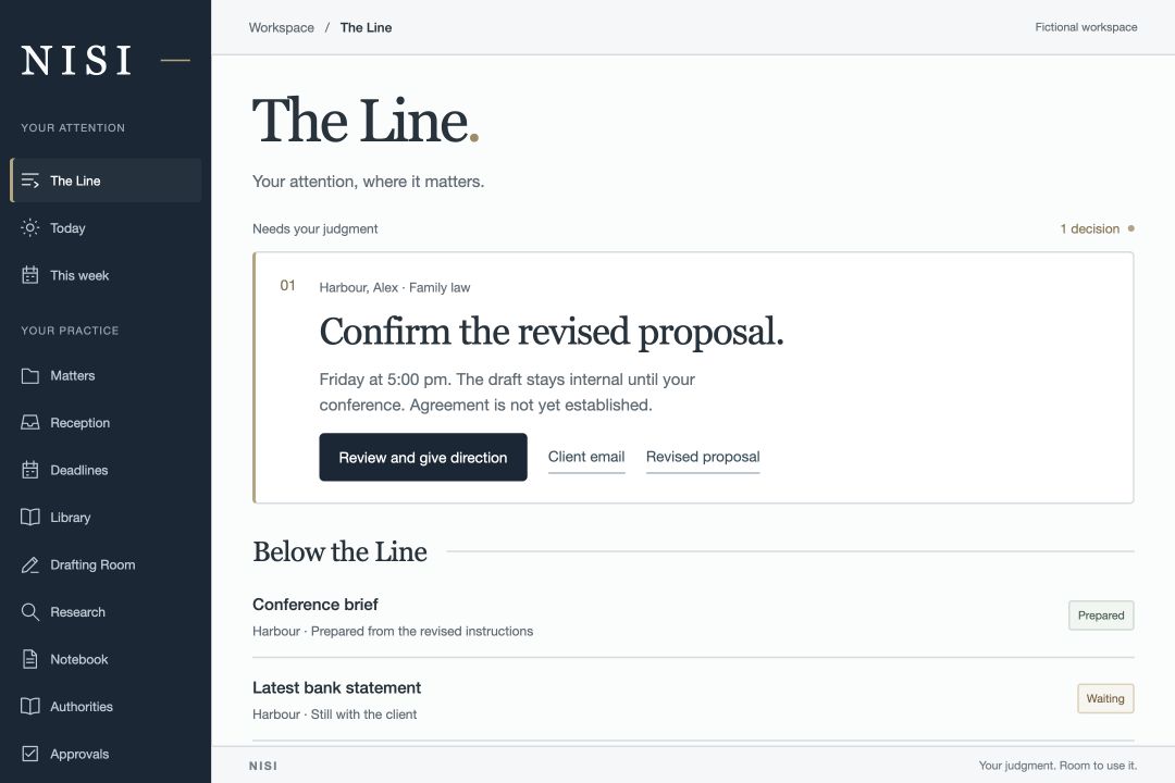 NISI The Line with fictional Harbour matter data